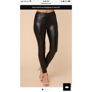 Faux Leather Moto Leggings